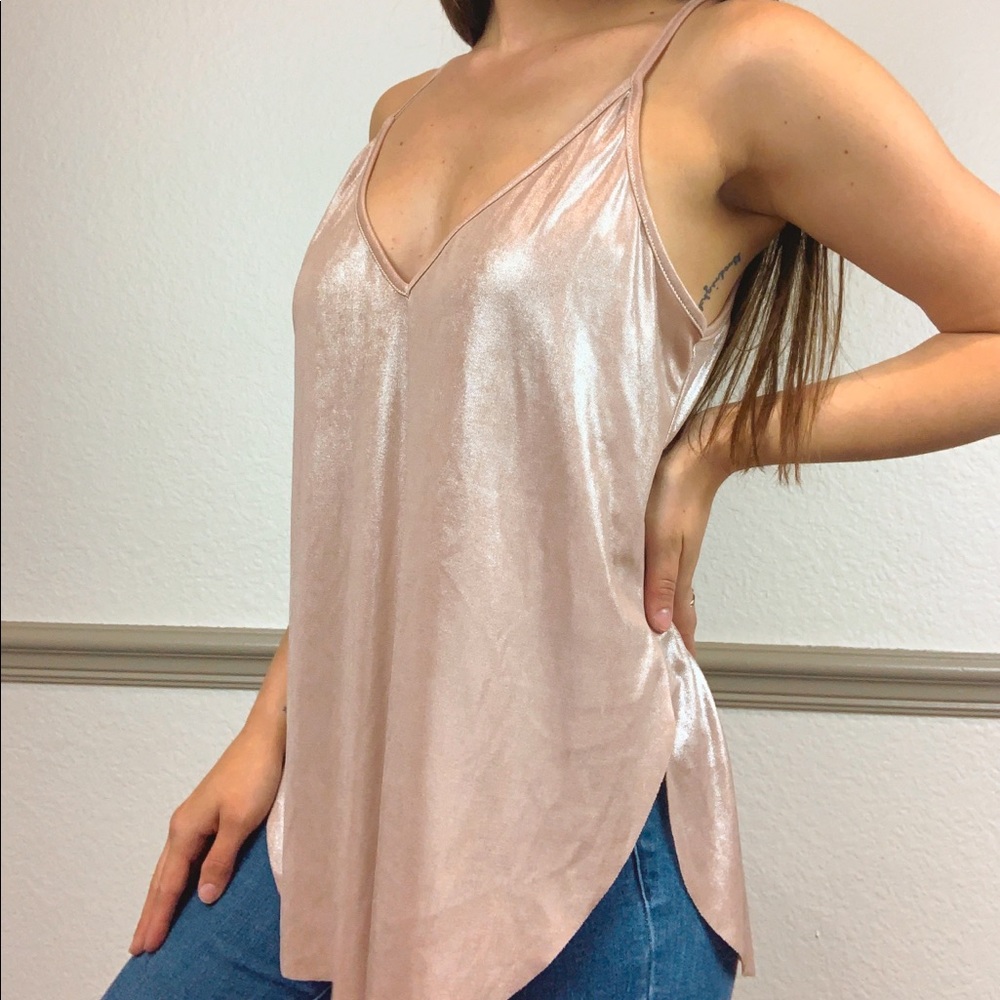 Pink Sparkle PACSUN LA Heart Tank
